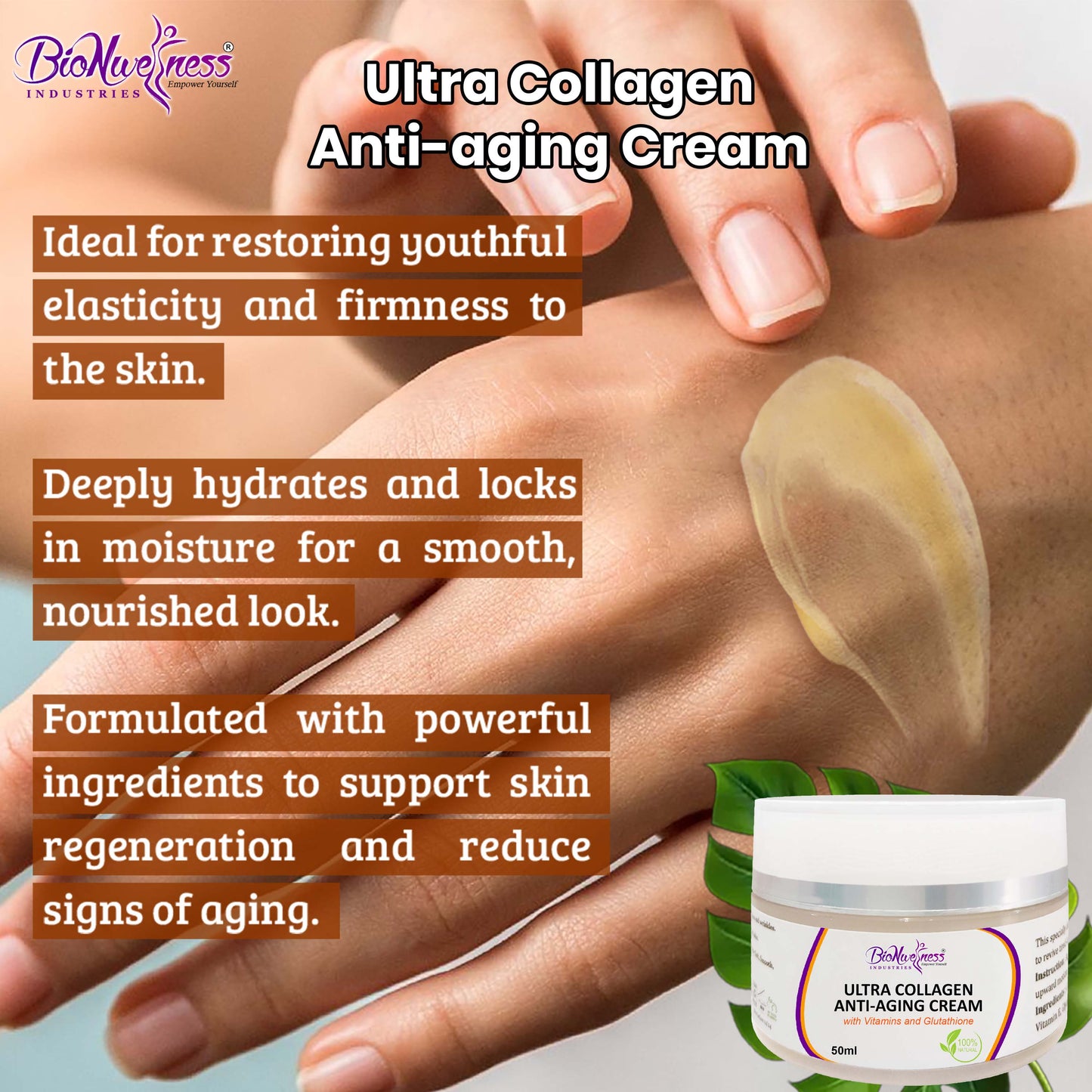 BioNwellness Industries Ultra Collagen Cream Anti - Aging Cream