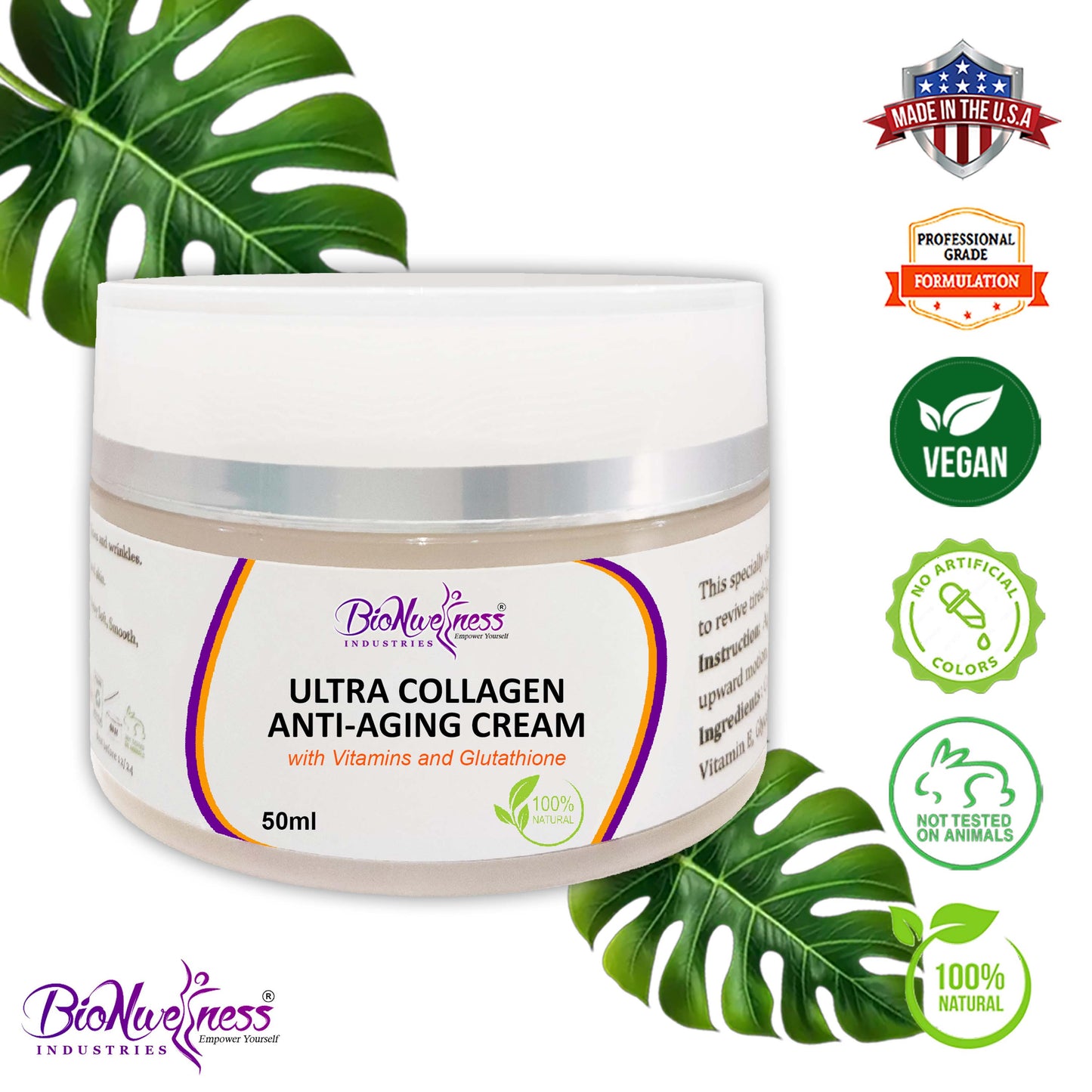 BioNwellness Industries Ultra Collagen Cream Anti - Aging Cream