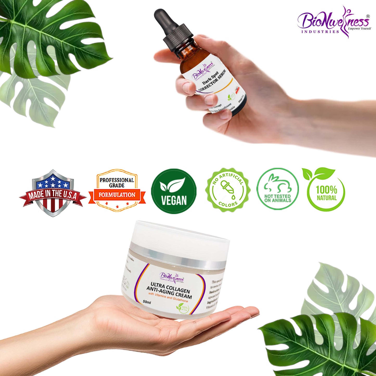 BioNwellness Industries Collagen Cream & Dark Spot Serum