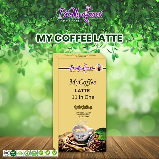 BioNwellness Industries My Coffee Latte 11 in One 1 box (20 Sachets)